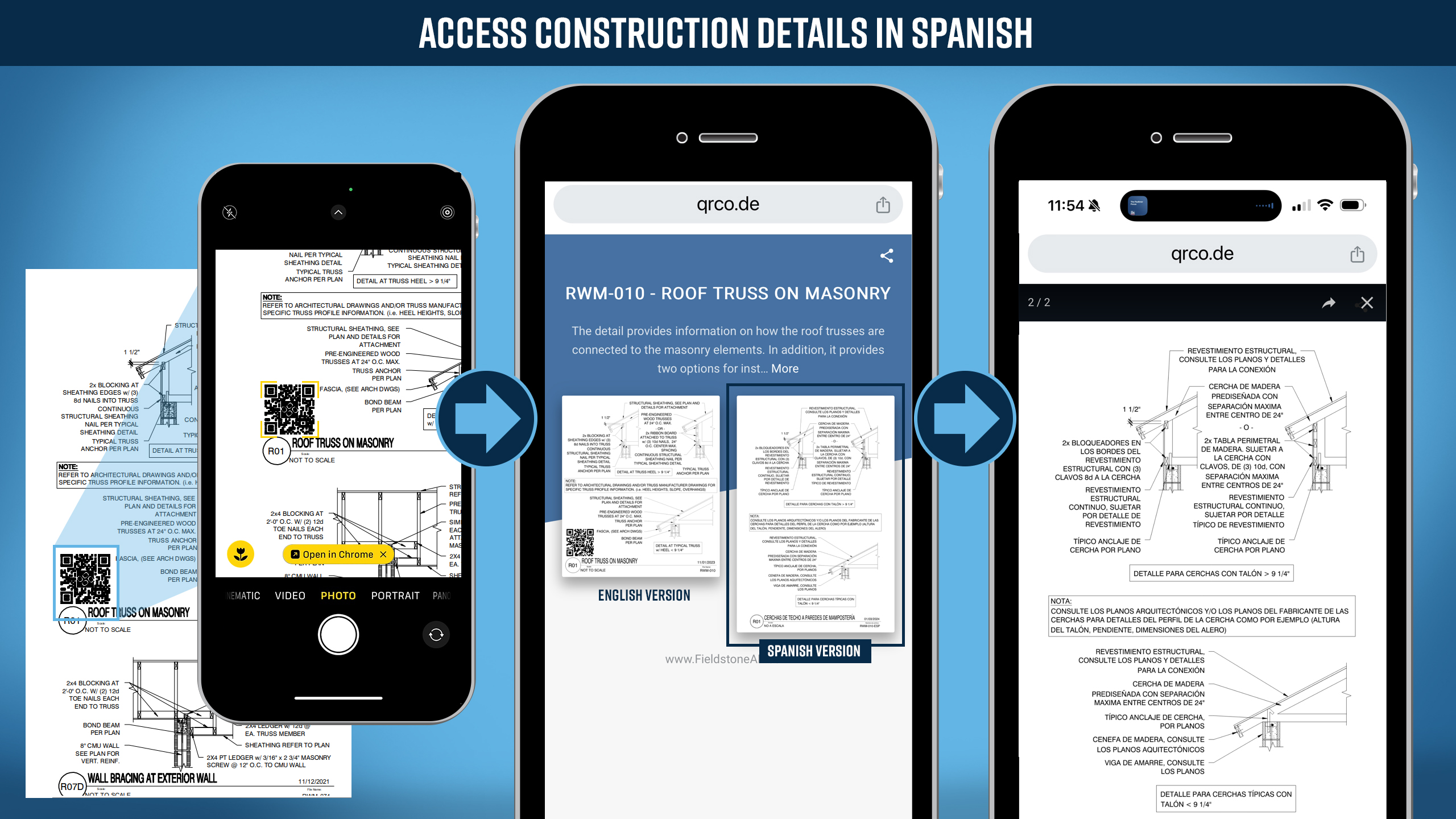 Construction details in Spanish
